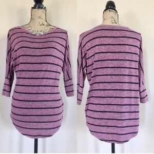 •Pomelo• heathered plum dolman knit top